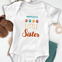 Retro Little Sister Personalised Pet Dog Lover 