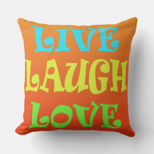 Retro Live Laugh Love Pillow