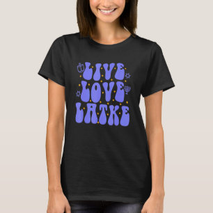 Retro Live Love Hanukkah Jewish Holiday Family Mat T-Shirt