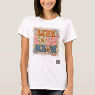 Retro Live Love Meow  T-Shirt