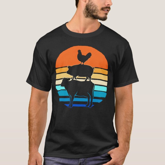 Retro Livestock Farming Rancher Livestock Show ret T-Shirt (Front)