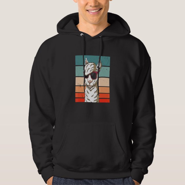 Retro Llama Alpaca Vintage Vintage 2 Hoodie (Front)