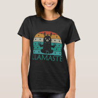 Retro Llamaste T-shirt, Funny Yoga