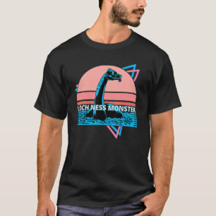 Retro Loch Ness Monster Cryptid Nessie Vaporwave T-Shirt