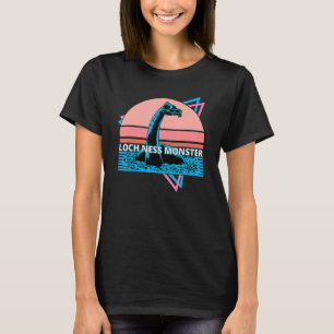 Retro Loch Ness Monster Cryptid Nessie Vaporwave T-Shirt