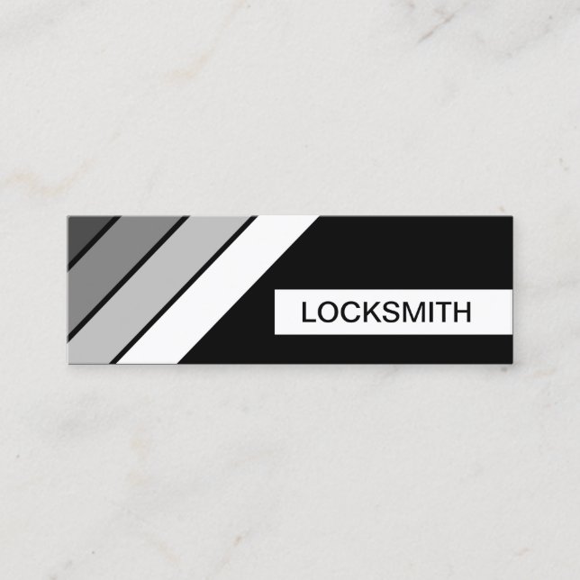 retro LOCKSMITH Mini Business Card (Front)
