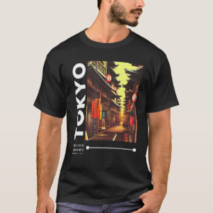 Retro Lofi Tokyo Japanese Streetwear Aesthetic Gra T-Shirt