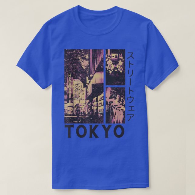 Retro Lofi Tokyo Japanese Streetwear Aesthetic Gra T-Shirt (Design Front)
