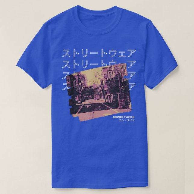 Retro Lofi Tokyo Japanese Streetwear Aesthetic Gra T-Shirt (Design Front)