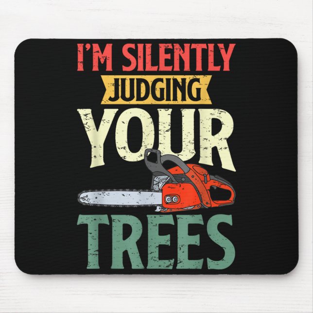 Retro Logger Lumberjack Arborist Dad Apparel Co. S Mouse Mat (Front)