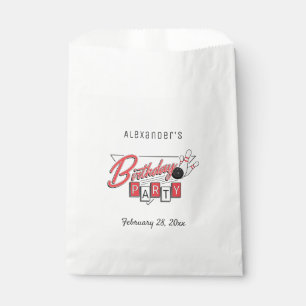 Retro Logo Bowling Birthday Party Favour Bags