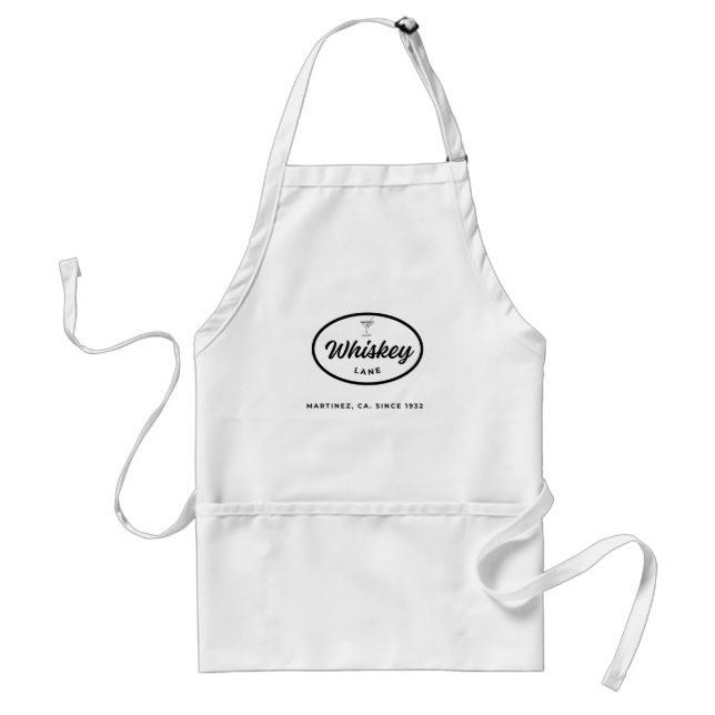 Retro Logo White Apron (Front)