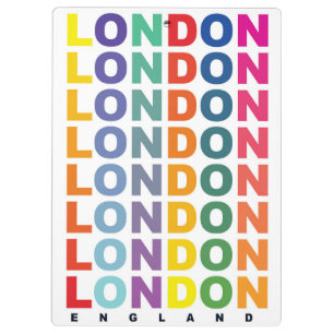Retro London England poster Clipboard