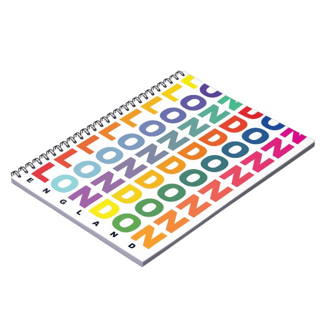 Retro London England poster Notebook (Left Side)