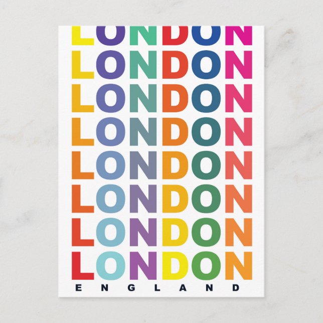 Retro London England poster Postcard (Front)