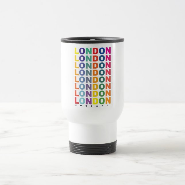 Retro London England poster Travel Mug (Center)