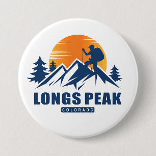 Retro Longs Peak Hike T-Shirt 7.5 Cm Round Badge