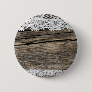retro look with old lace 6 cm round badge