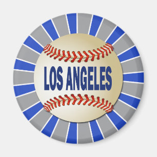 RETRO LOS ANGELES BASEBALL MAGNET