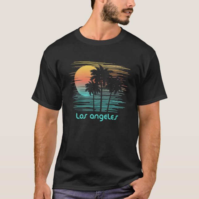 Retro Los Angeles California Stylish Souvenir Cool T-Shirt (Front)