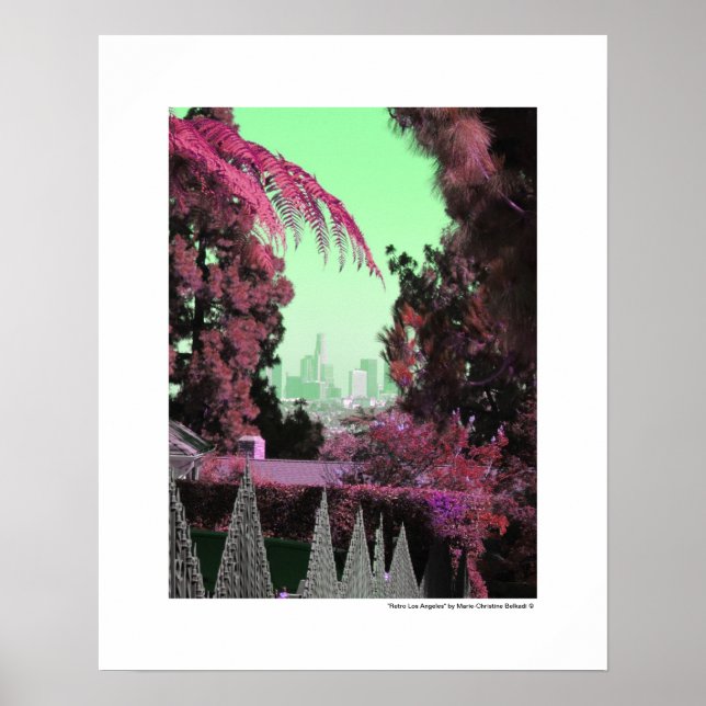 Retro Los Angeles Unique Downtown Souvenir Poster (Front)