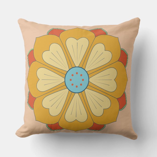 retro lotus series cushion (Front)