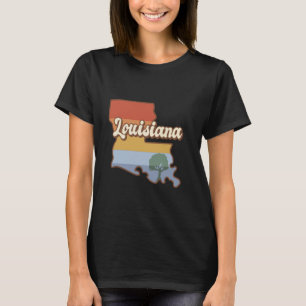 Retro Louisiana State Design Southern Pride Cajun T-Shirt