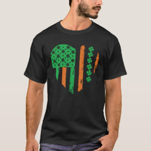 Retro Love American Irish Flag Heart St Patrick's T-Shirt