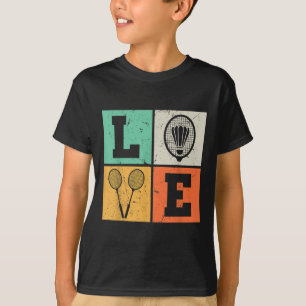 Retro Love Badminton Lover T-Shirt
