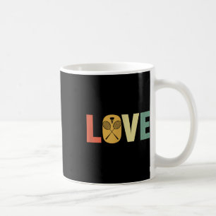 Retro Love Badminton Rackets & Shuttle, I Love Coffee Mug