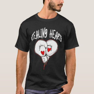 Retro Love Boxer Boxing Gloves Stealing Hearts Val T-Shirt
