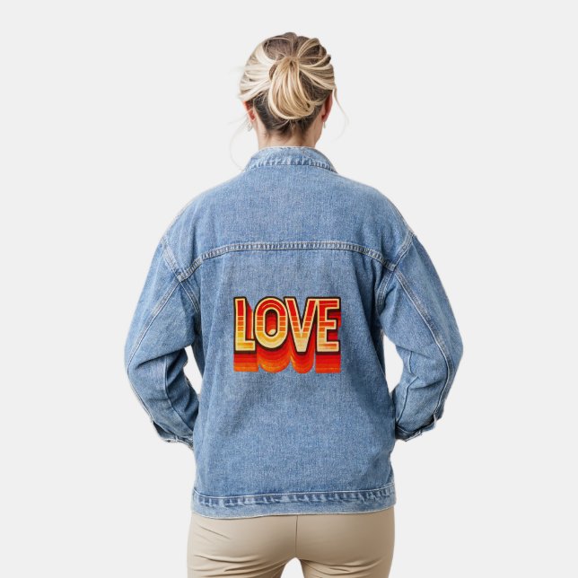 Retro Love Denim Jacket (Model)