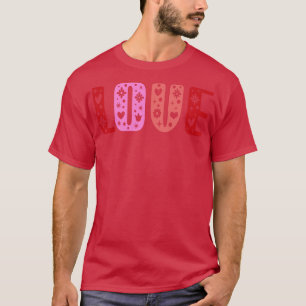 Retro Love  Folk Art  Scandinavian Design T-Shirt