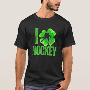 Retro Love Irish Hockey Shamrock Sport St. Patrick T-Shirt