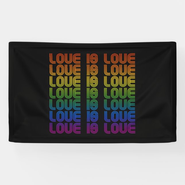 Retro Love is Love Banner (Horizontal)