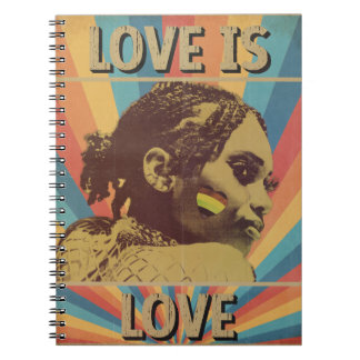 Retro Love is Love LGBTQ+ Pride Notebook