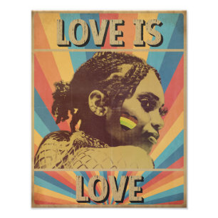 Retro Love is Love LGBTQ+ Pride Photo Print