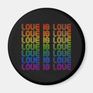 Retro Love is Love Magnet