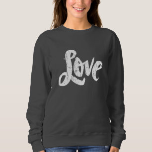 Retro LOVE Lettering Pink Valentine distressed Sweatshirt