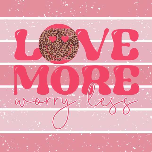 Retro Love More Worry Less T-Shirt (Creator Uploaded)