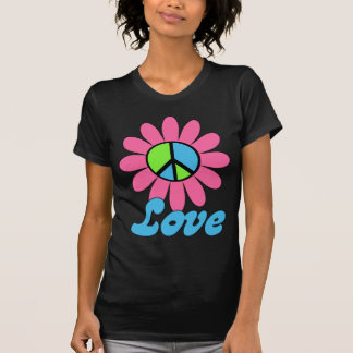 Retro Love Peace Flower T-Shirt