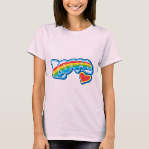 Retro Love Rainbow Women's Basic T-Shirt