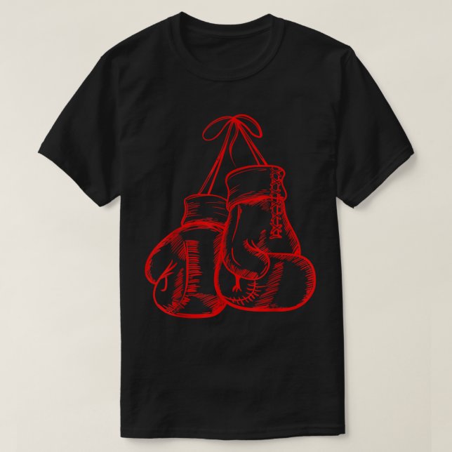 Retro Love Red Boxing Gloves Gifts Boxer Gift 586 T-Shirt (Design Front)