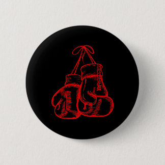 Retro Love Red Boxing Gloves Gifts Boxer Gift  6 Cm Round Badge