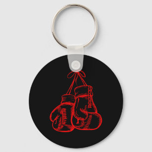 Retro Love Red Boxing Gloves Gifts Boxer Gift Key Ring
