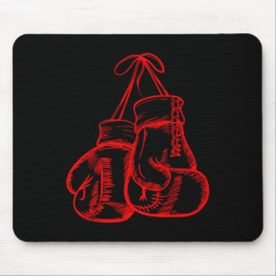 Retro Love Red Boxing Gloves Gifts Boxer Gift Mouse Mat