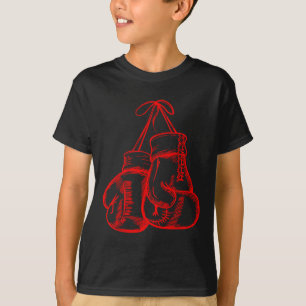 Retro Love Red Boxing Gloves Gifts Boxer Gift T-Shirt