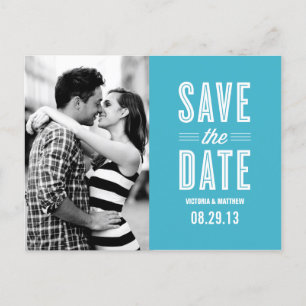 RETRO LOVE SAVE THE DATE ANNOUNCEMENT POSTCARD