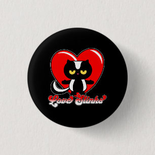 Retro Love Stinks 3 Cm Round Badge