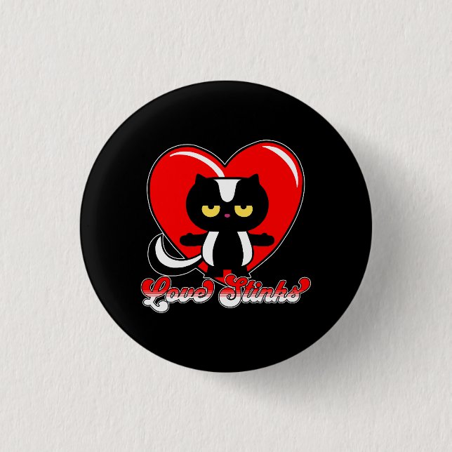 Retro Love Stinks 3 Cm Round Badge (Front)